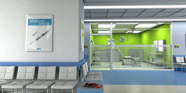 Peaceful enviorment using glass in hospitals