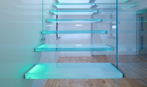 Stylish glass staircases
