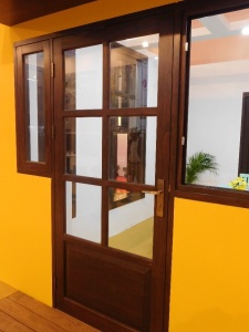 Stylish wooden doors and windows