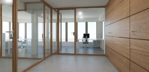 Wooden frames acoustic glass solutions